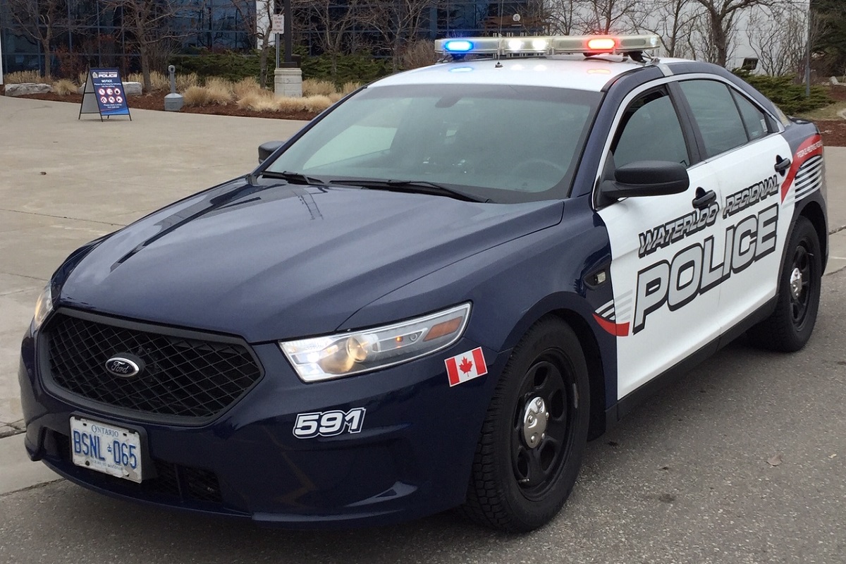 A Waterloo Regional Police vehicle .