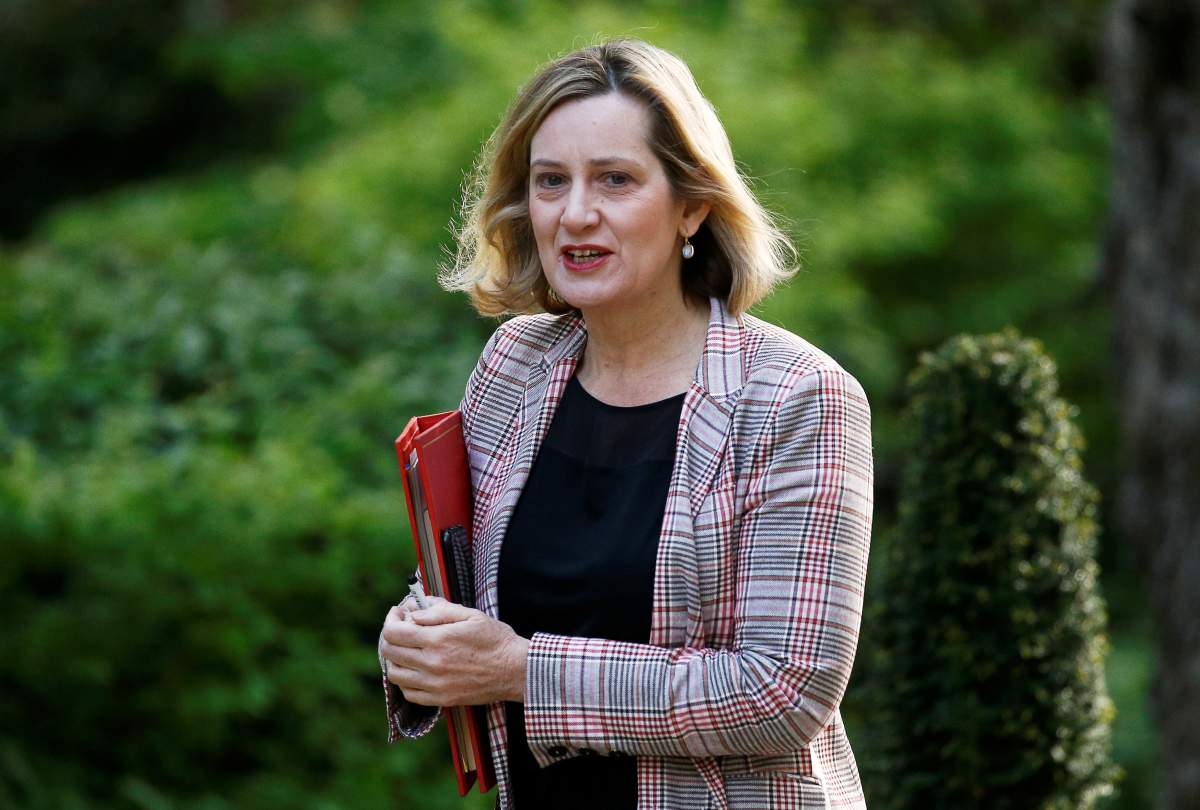 Britain’s Secretary of State for Work and Pensions Amber Rudd is seen outside Downing Street, as uncertainty over Brexit continues, in London, Britain May 7, 2019.