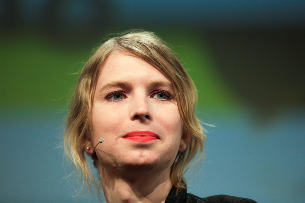 FILE - In this May 2, 2018, file photo, Chelsea Manning attends a discussion at the media convention "Republica" in Berlin. Former Army intelligence analyst Manning has been released from a northern Virginia jail after a two-month stay for refusing to testify to a grand jury.