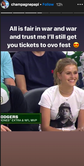 Drake continues Raptors push, this time seemingly trolling Bucks owner’s daughter - image