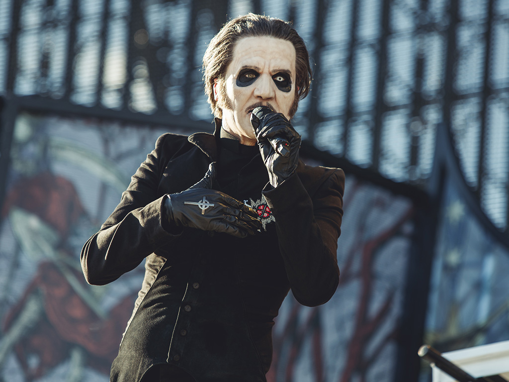 Tobias Forge (a.k.a. Cardinal Copia) of Ghost performs on May 3, 2019 in Madrid, Spain. 
