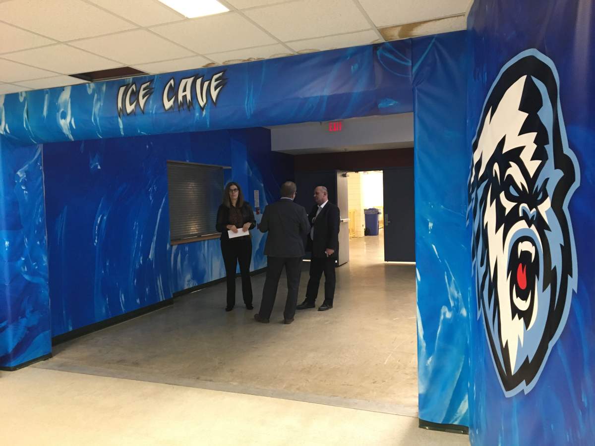 The “Ice Cave” located at the entrance of the new home of the Winnipeg Ice, Wayne Fleming Arena.