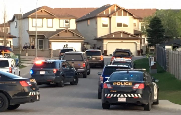 A large Calgary police presence could be seen in Panorama Hills on Wednesday after an officer was injured.