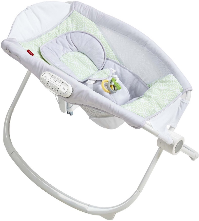 Fisher-Price Deluxe Newborn Auto Rock ‘n Play Sleeper with SmartConnect, Isle Stone: