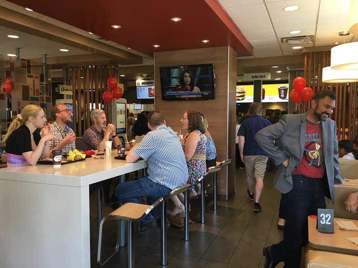 Inside a McDonald\’s restaurant in Kelowna on McHappy Day.