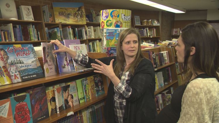 Kelly Dyer, Manager at Audreys Books in downtown Edmonton is shown in this photo from May 2019.