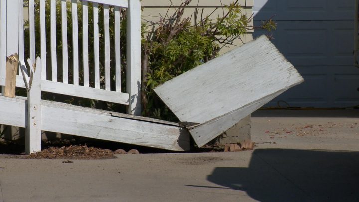 Saskatoon police officers said they arrived at Forrester Road to find a truck flipped over in the road and six parked vehicle damaged by an alleged impaired driver on May 27, 2019.