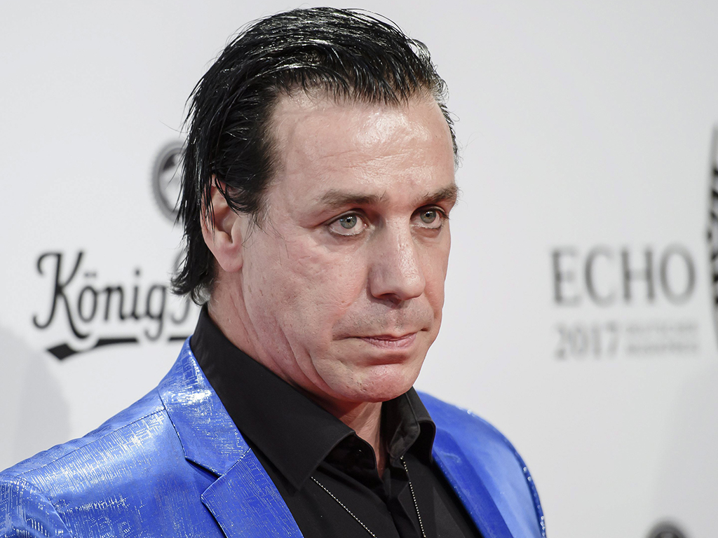 Till Lindemann, singer of German metal band Rammstein, poses on the red carpet of the 26th Echo 2017 music awards ceremony in Berlin, Germany, on April 6, 2017.