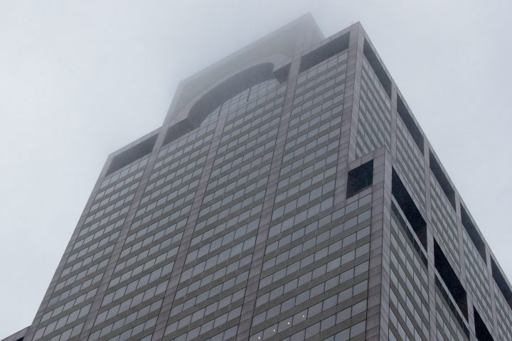 A view of 787 7th Ave. in midtown Manhattan where a helicopter was reported to have crashed in New York City, New York, U.S., June 10, 2019.