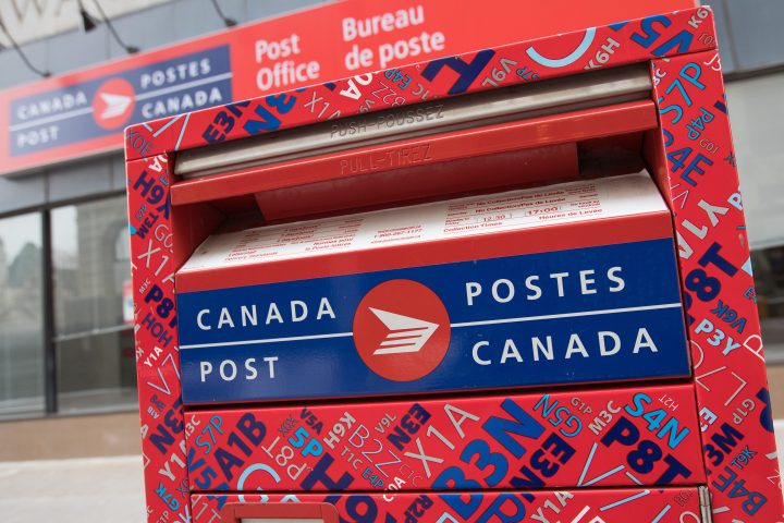 Canada Post in downtown in Ottawa, Ont., on Saturday, Dec. 8, 2018. 
