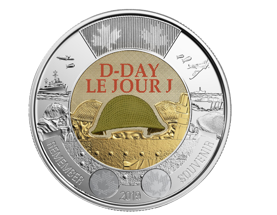 The $2 coin commemorating the 75th anniversary of D-Day. 
