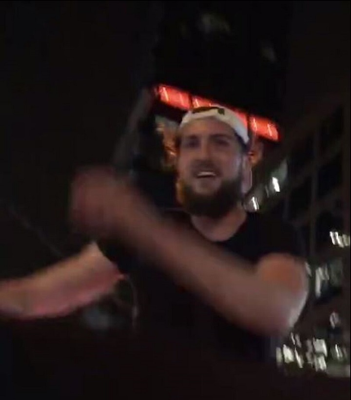 Police release photo of a man wanted for mischief after allegedly jumping on cars.