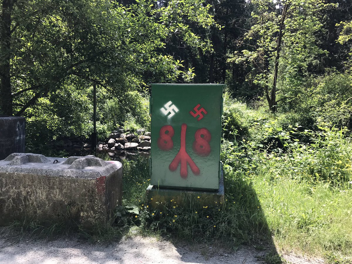 Metro Vancouver said it had deployed staff to remove the graffiti on the Central Valley Greenway trail. 