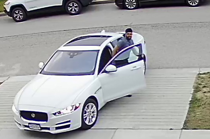 Security footage shows what Surrey RCMP say is a suspect in an alleged sexual assault that took place on July 16, 2019.