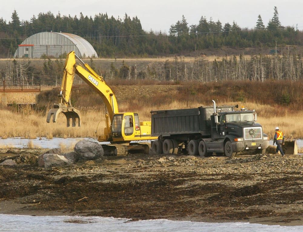 The Nova Scotia Labour Department says an assessment is completed and large roof bolts are being added to portions of the entrance tunnel. THE CANADIAN PRESS/Andrew Vaughan.