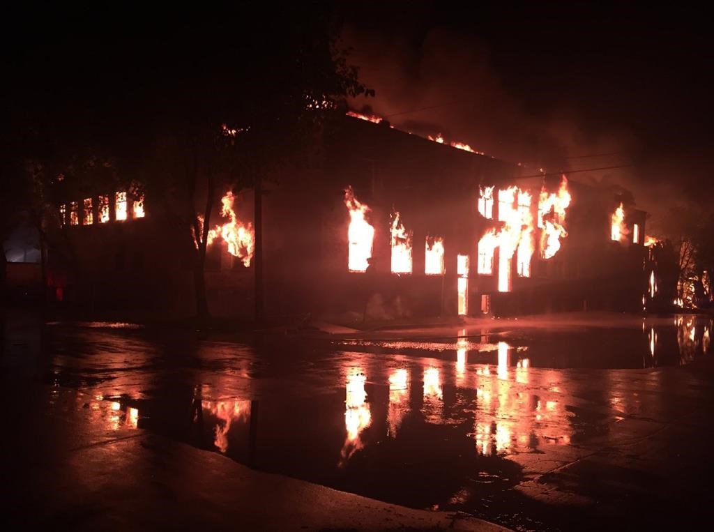 Winnipeg Fire Paramedic Chief John Lane says major incidents like this warehouse fire on July 22, 2019 "severely tax" their resources.