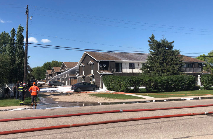 Firefighters were stretched to their limits during a blaze on Main Street, according to the Martensville Fire Department.