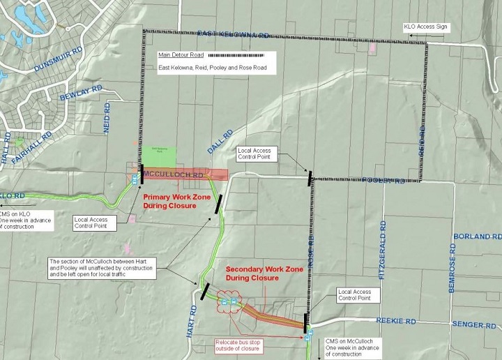 McCulloch Rd. is set to reopen on Thursday, after being shut down for nearly two months.