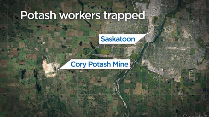 34 maintenance worker are no longer trapped underground at the Cory potash mine.