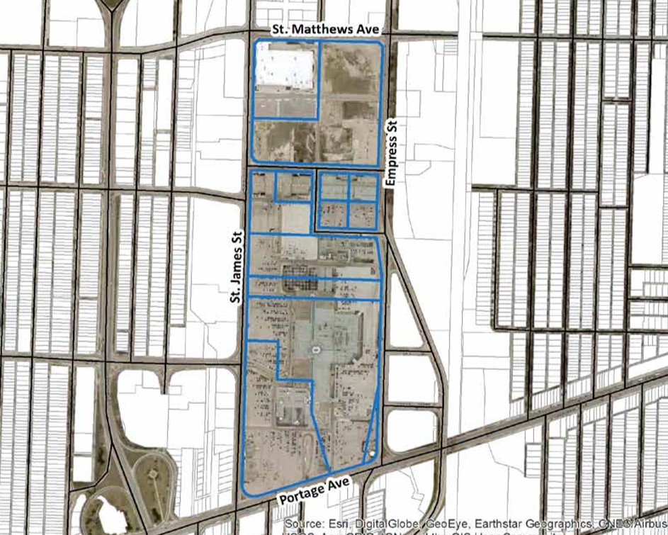 Cadillac Fairview’s proposal would see residential housing built around around the Polo Park mall and the former stadium site.