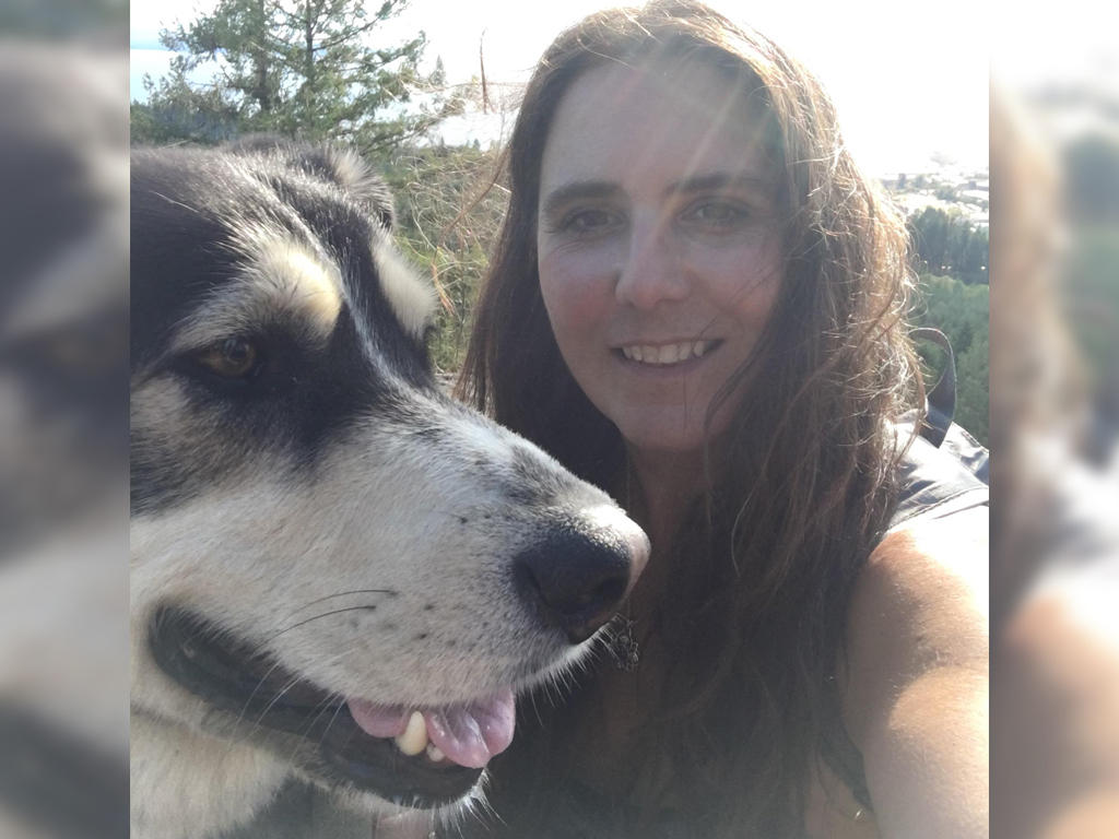 Vancouver Island resident Dee Gallant and her dog Murphy.