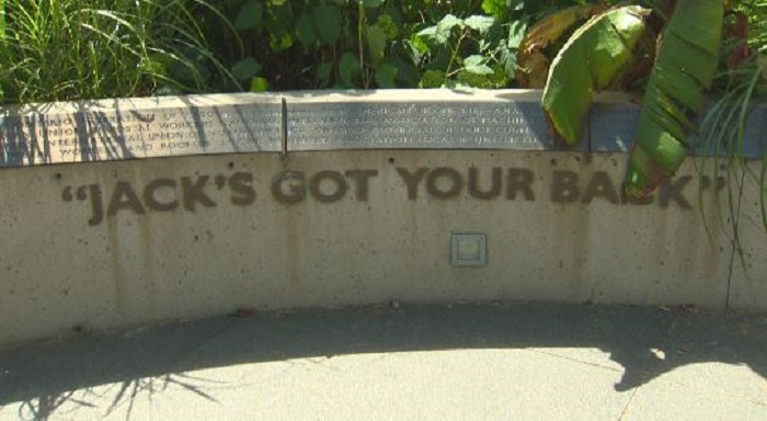 Jack Layton sign.