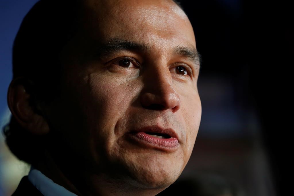 NDP leader Wab Kinew vowed to fight childhood hunger in Manitoba during his gala speech on June 10, 2023.
