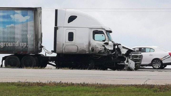 A Regina man is facing an impaired driving charge following a head-on collision involving a semi and a pickup truck on Ring Road early Saturday morning.