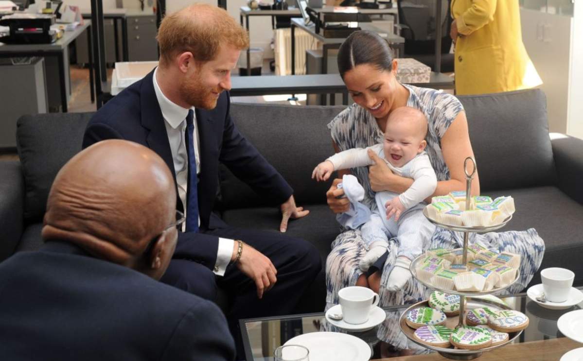 The royal trio enjoyed tea with Archbishop Desmond Tutu at the Desmond & Leah Tutu Legacy Foundation in Cape Town.