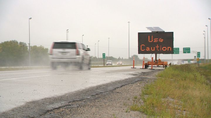 Drivers are asked to use caution as they drive under the Albert Street Bridge as the bridge was damaged by a vehicle on Friday or Saturday.