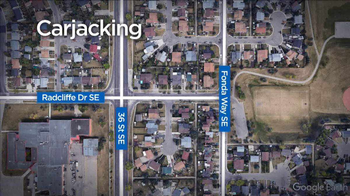 Calgary police investigate a carjacking that occurred on Thursday, Sept. 5, 2019. 