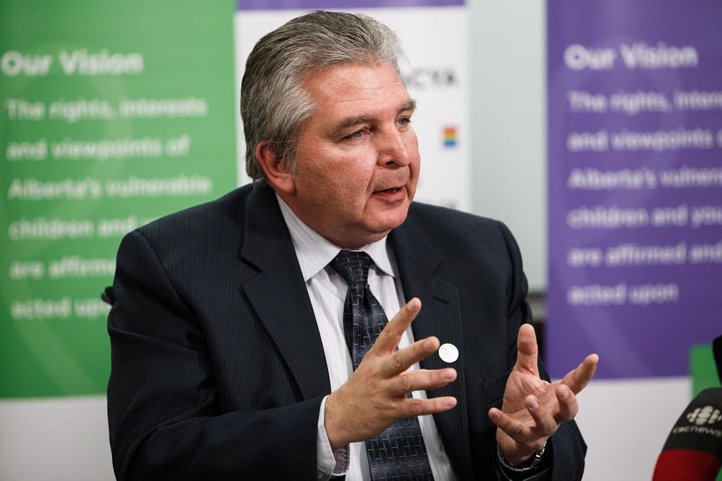 Alberta Child and Youth Advocate Del Graff releases an investigative review on the suicide deaths of seven aboriginal young people in Edmonton Alta, on Friday, April 25, 2016. The Alberta government should do more to understand the causes and prevent youth suicide, the province's child advocate said as he released his latest report Tuesday. THE CANADIAN PRESS/Codie McLachlan.