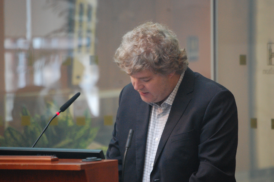 Michael Demone addressed the Hamilton Police Services Board on Thursday.
