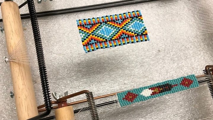 Traditional beading is seen in this photo. A beading workshop if one of many that the public can take part in this winter at the Museum.