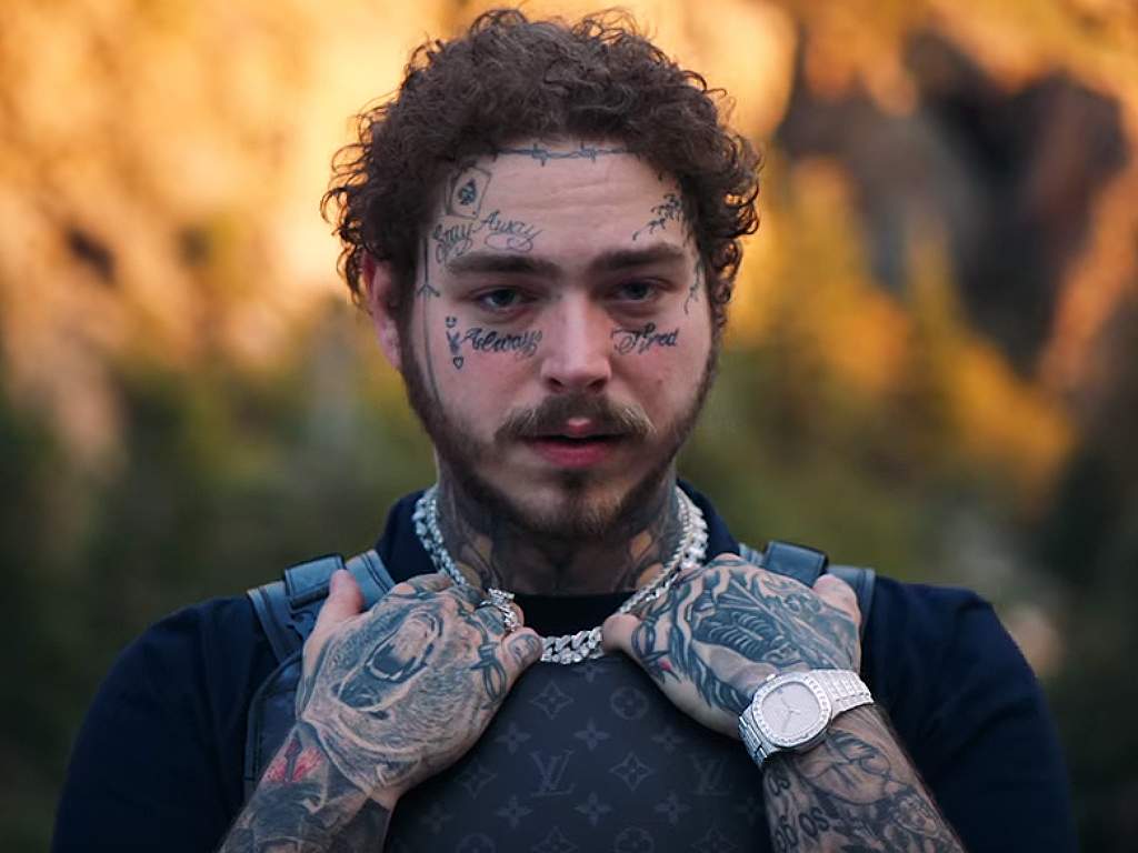 Post Malone in the ‘Saint-Tropez’ music video, from the highly-anticipated album, ‘Hollywood’s Bleeding’ (2019).