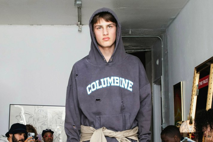Victims of gun violence outraged at shooting-themed fashion show.
