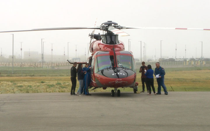 Rescue on the Prairie participants were airlifted by STARS to a remote prairie location where they are raising enough money to secure their flight back to Saskatoon.