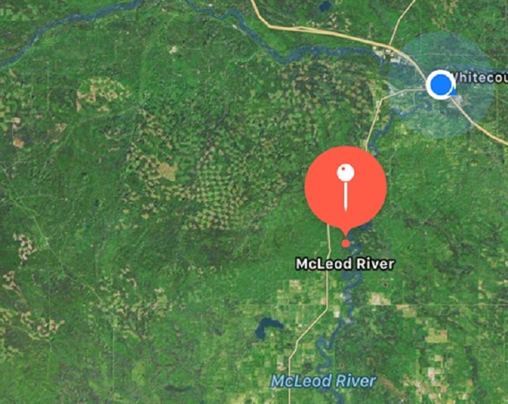 The approximate location where a bear was allegedly shot and left partially paralyzed. Wildlife officers had to euthanize the grizzly.