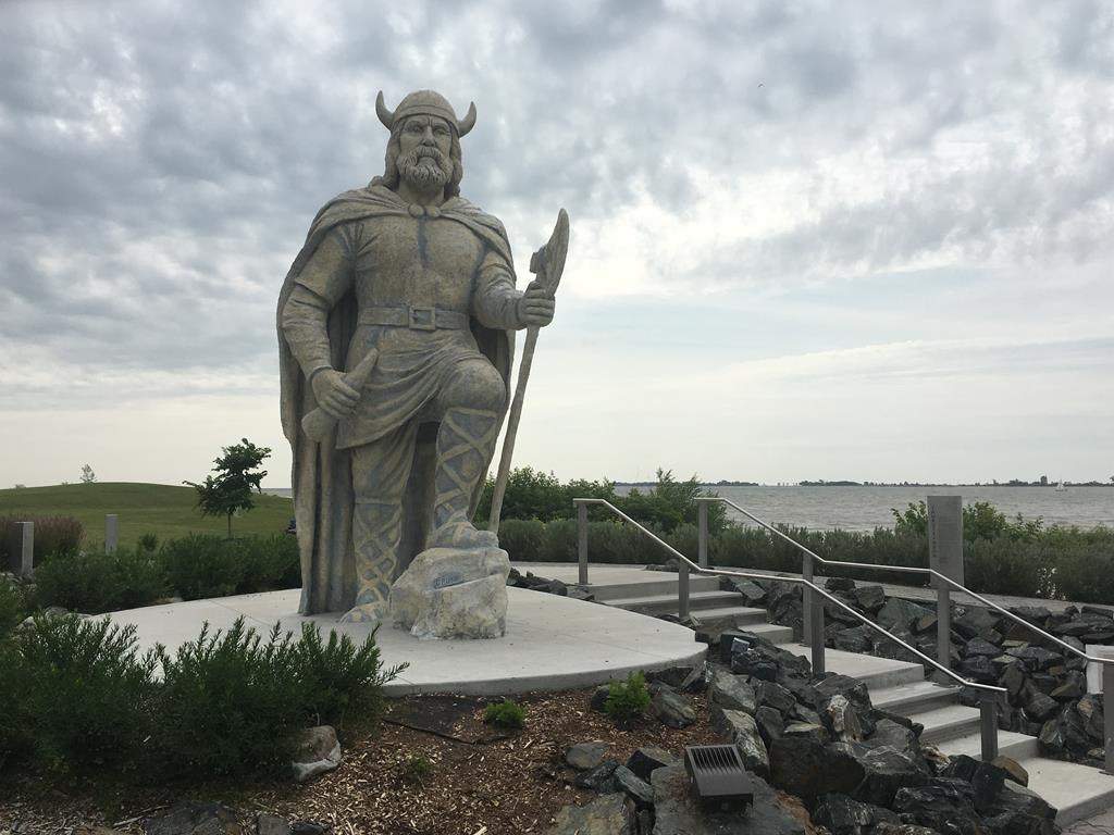 The Viking statue in Gimli, Man.
