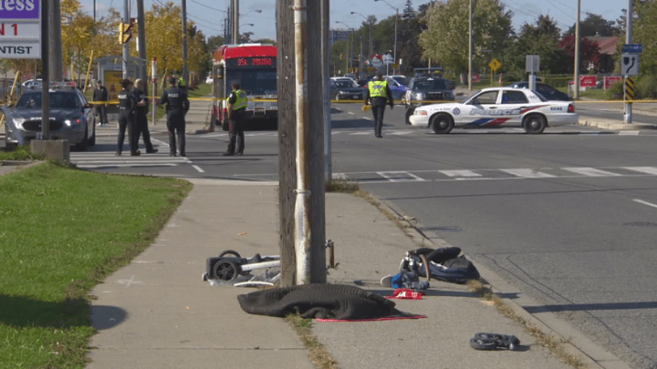Investigators at the scene of the collision on Sunday, Oct. 13, 2019.