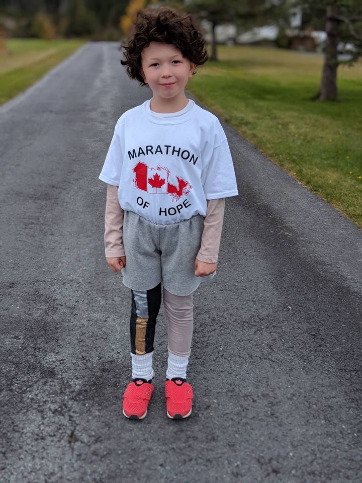 Ethan Smallwood Terry Fox costume