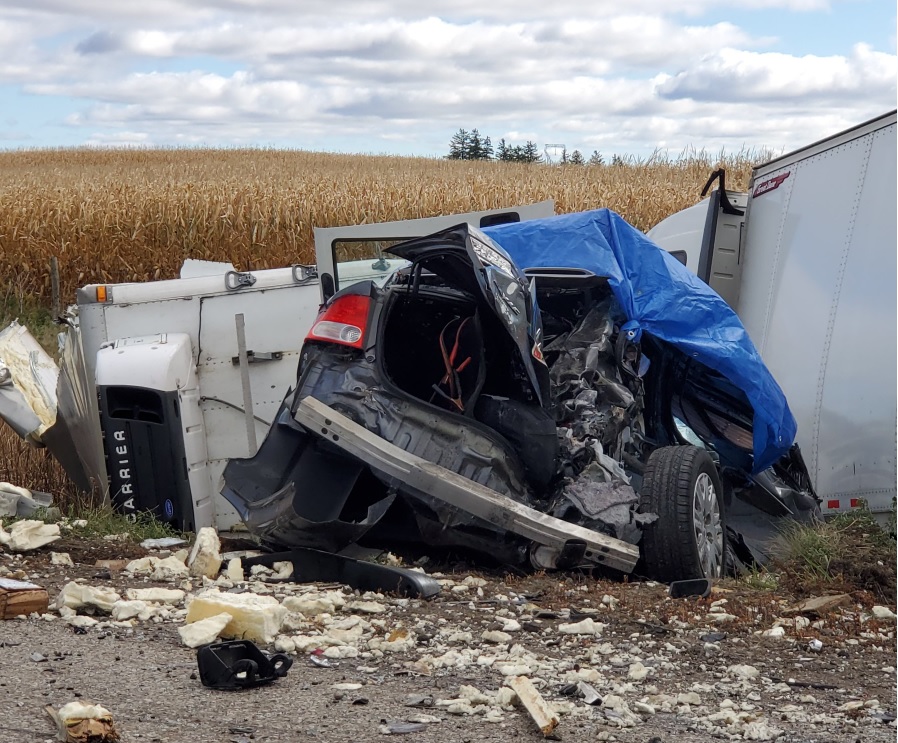 Fatal crash on Highway 401 eastbound near Iona Road. 