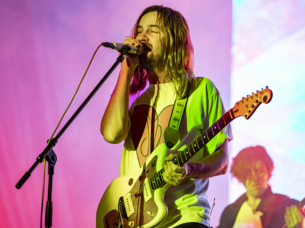 Kevin Parker of Tame Impala performs on day 2 of MoPop Festival at West Riverfront Park on July 28, 2019 in Detroit, Mich.