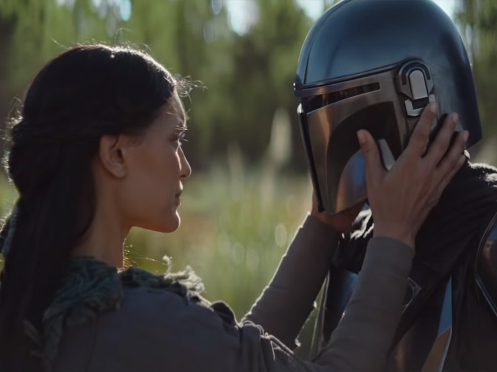 (L-R) Gina Carano as Cara Dune, and Pedro Pascal as The Mandalorian in the Jon-Favreau Disney+ original Star Wars series, 'The Mandalorian,' which is set to premiere on Nov. 12, 2019.