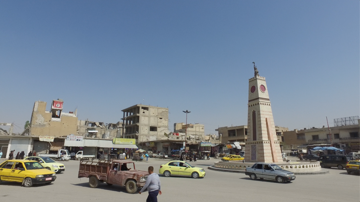 The Raqqa clock tower, where ISIS conducted public executions.