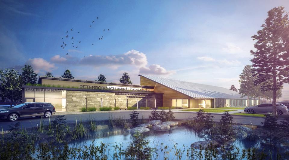 Artist rendering of the Peterborough Animal Care Centre.