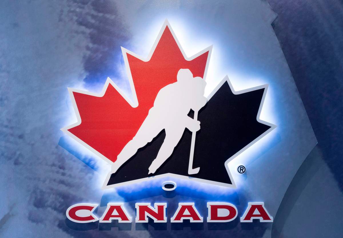 Hockey Canada logo at an event in Toronto on Wednesday Nov. 1, 2017. 