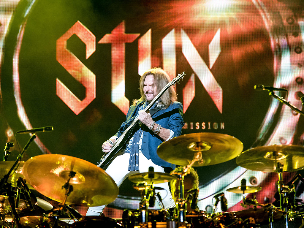 July 4, 2018, in Toronto: Ricky Phillips of Styx performs at Budweiser Stage.