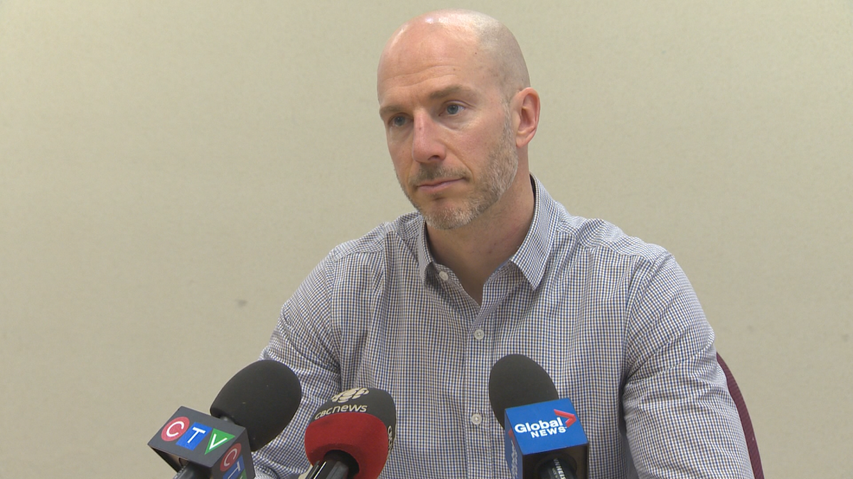 Dr. Yves Léger, a regional medical officer of health, at a news conference November 21