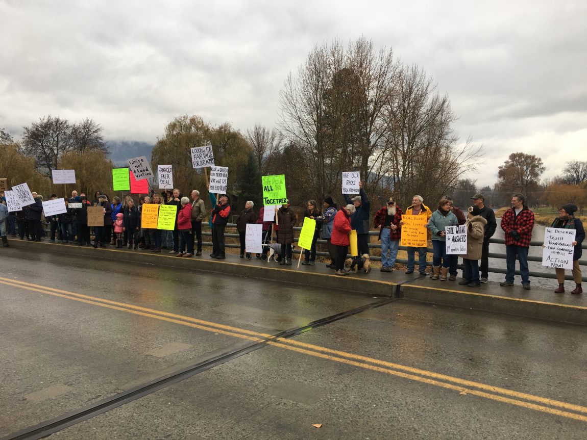 Rally in Grand Forks over flood recovery.